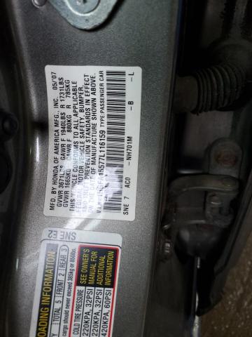 Photo 11 VIN: 1HGFA15577L116159 - HONDA CIVIC 