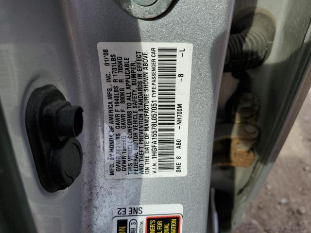 Photo 11 VIN: 1HGFA15578L057051 - HONDA CIVIC LX 