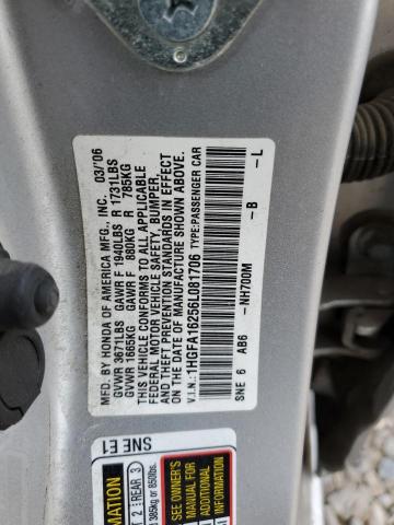 Photo 11 VIN: 1HGFA16256L081706 - HONDA CIVIC DX 