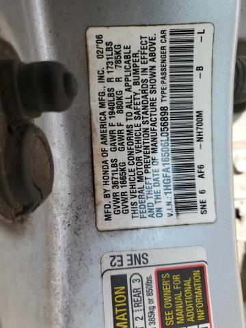 Photo 11 VIN: 1HGFA16506L056898 - HONDA CIVIC 