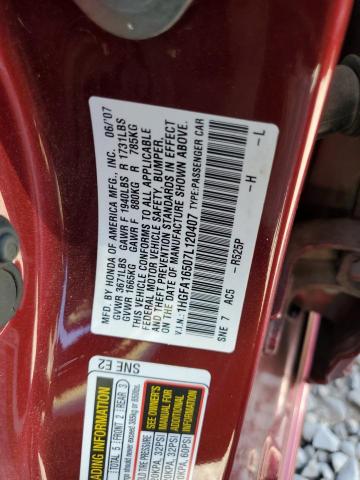 Photo 11 VIN: 1HGFA16507L120407 - HONDA CIVIC LX 