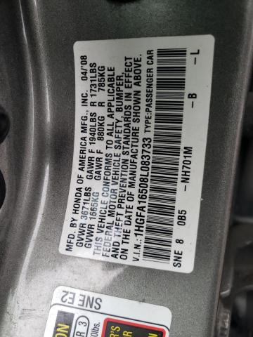 Photo 11 VIN: 1HGFA16508L083733 - HONDA CIVIC 