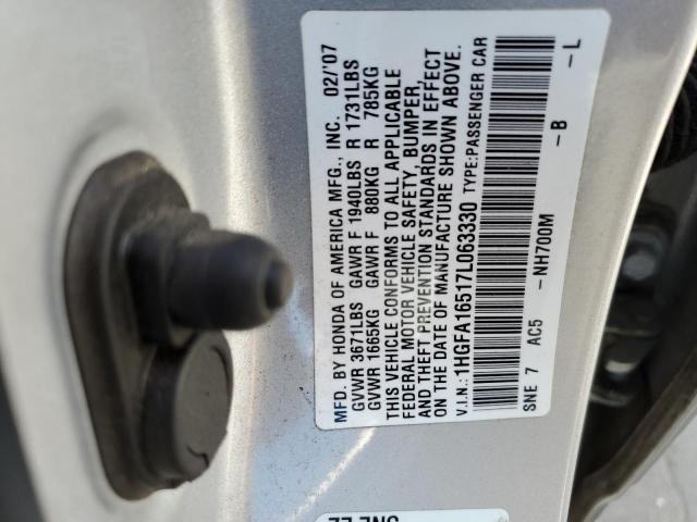 Photo 11 VIN: 1HGFA16517L063330 - HONDA CIVIC 