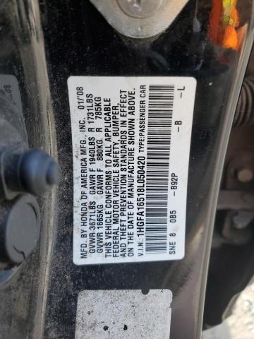 Photo 11 VIN: 1HGFA16518L050420 - HONDA CIVIC 