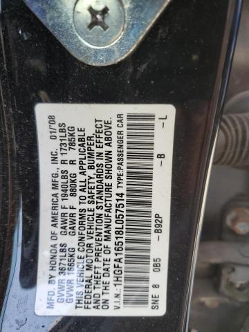 Photo 11 VIN: 1HGFA16518L057514 - HONDA CIVIC LX 