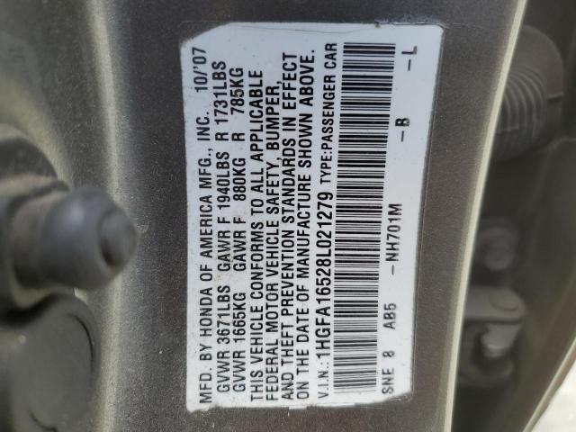 Photo 11 VIN: 1HGFA16528L021279 - HONDA CIVIC 