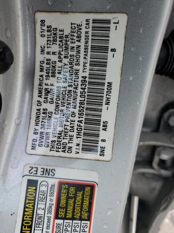 Photo 11 VIN: 1HGFA16528L054394 - HONDA CIVIC LX 