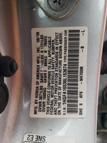 Photo 11 VIN: 1HGFA16536L153674 - HONDA CIVIC 