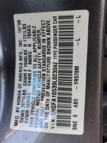 Photo 11 VIN: 1HGFA16539L023592 - HONDA CIVIC 