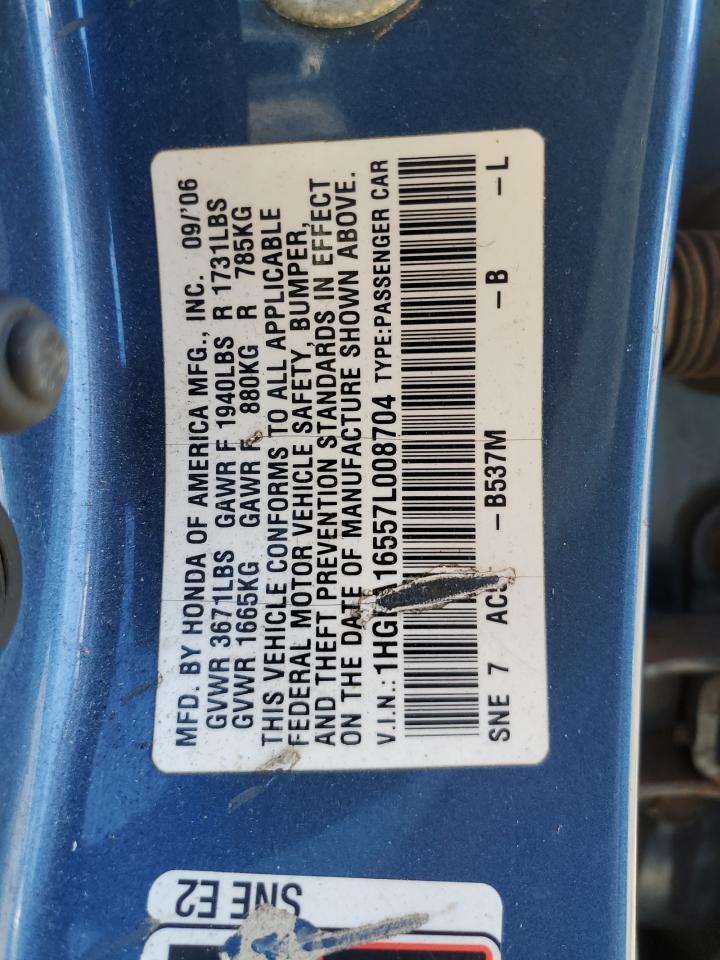 Photo 12 VIN: 1HGFA16557L008704 - HONDA CIVIC 