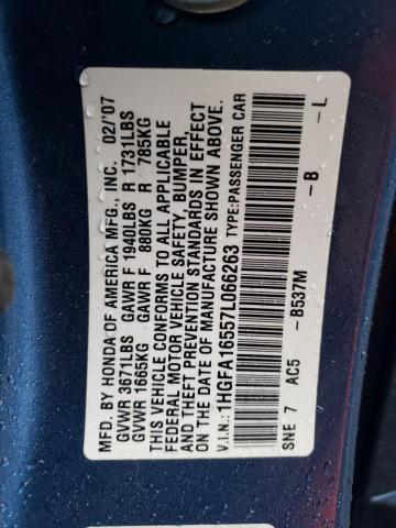 Photo 12 VIN: 1HGFA16557L066263 - HONDA CIVIC 