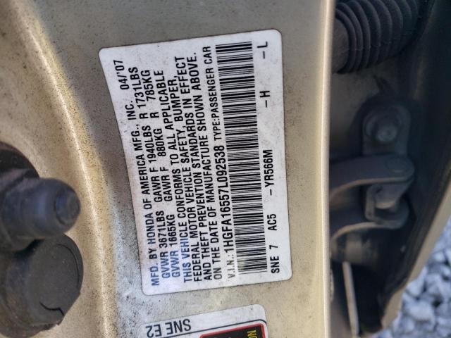 Photo 11 VIN: 1HGFA16557L092538 - HONDA CIVIC LX 