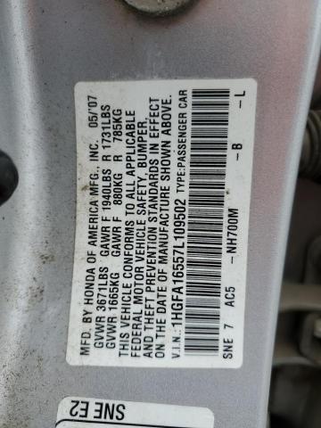 Photo 12 VIN: 1HGFA16557L109502 - HONDA CIVIC 