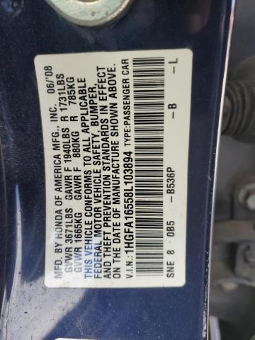 Photo 12 VIN: 1HGFA16558L103894 - HONDA CIVIC 