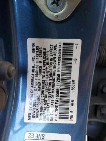 Photo 12 VIN: 1HGFA16566L112858 - HONDA CIVIC LX 