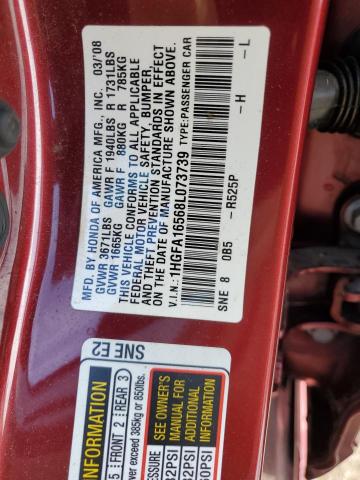 Photo 11 VIN: 1HGFA16568L073739 - HONDA CIVIC 