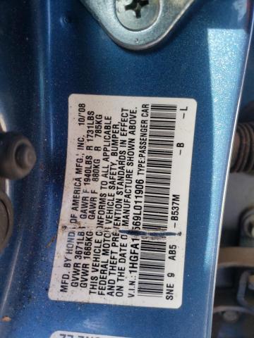 Photo 9 VIN: 1HGFA16569L011906 - HONDA CIVIC LX 