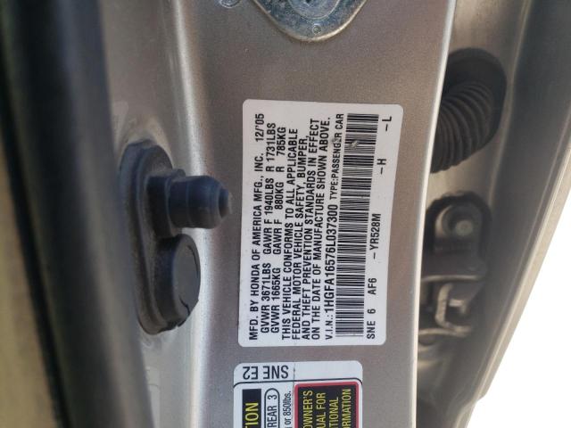 Photo 12 VIN: 1HGFA16576L037300 - HONDA CIVIC 