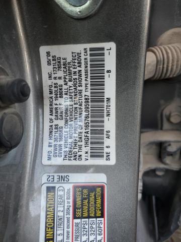 Photo 11 VIN: 1HGFA16576L095987 - HONDA CIVIC 