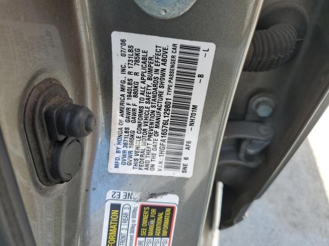 Photo 11 VIN: 1HGFA16576L129801 - HONDA CIVIC 