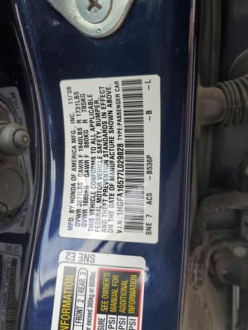 Photo 11 VIN: 1HGFA16577L029828 - HONDA CIVIC 