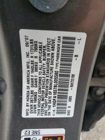 Photo 11 VIN: 1HGFA16578L005580 - HONDA CIVIC 