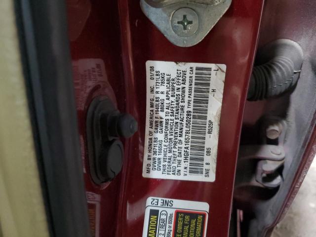 Photo 12 VIN: 1HGFA16578L050289 - HONDA CIVIC 