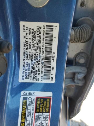 Photo 12 VIN: 1HGFA16578L079632 - HONDA CIVIC 