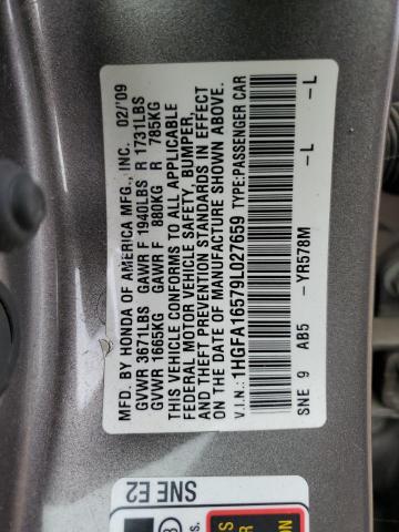 Photo 12 VIN: 1HGFA16579L027659 - HONDA CIVIC LX 