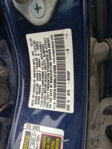 Photo 11 VIN: 1HGFA16586L012499 - HONDA CIVIC 