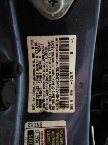 Photo 11 VIN: 1HGFA16586L043705 - HONDA CIVIC 