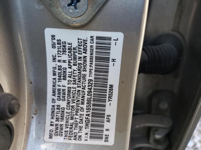 Photo 11 VIN: 1HGFA16586L094329 - HONDA CIVIC 