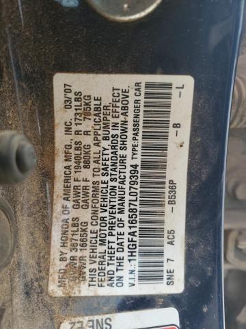 Photo 11 VIN: 1HGFA16587L079394 - HONDA CIVIC 