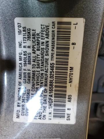 Photo 12 VIN: 1HGFA16588L025465 - HONDA CIVIC 