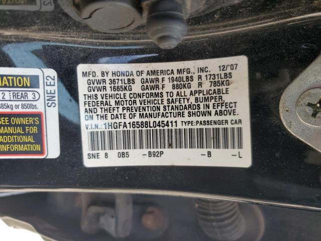 Photo 11 VIN: 1HGFA16588L045411 - HONDA CIVIC LX 