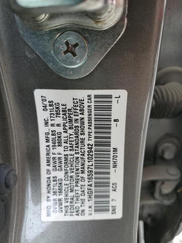 Photo 11 VIN: 1HGFA16597L102942 - HONDA CIVIC LX 