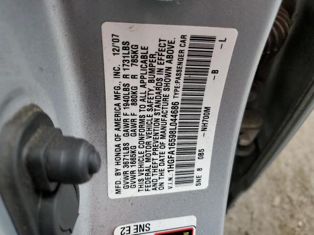 Photo 11 VIN: 1HGFA16598L044686 - HONDA CIVIC 