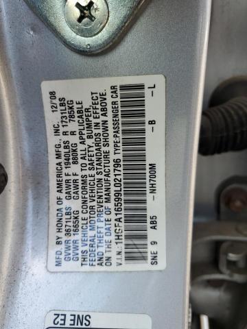 Photo 12 VIN: 1HGFA16599L021796 - HONDA CIVIC LX 