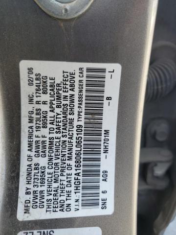 Photo 12 VIN: 1HGFA16806L065109 - HONDA CIVIC 