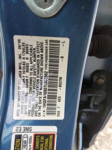 Photo 11 VIN: 1HGFA16807L002562 - HONDA CIVIC 