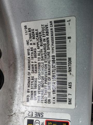 Photo 11 VIN: 1HGFA16817L029849 - HONDA CIVIC 