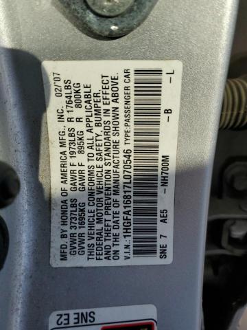 Photo 11 VIN: 1HGFA16817L070546 - HONDA CIVIC 