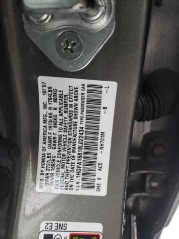 Photo 12 VIN: 1HGFA16818L022434 - HONDA CIVIC 