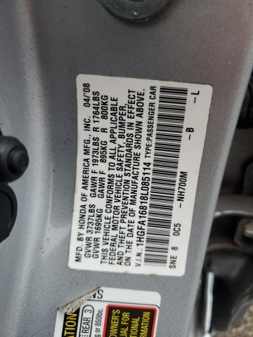 Photo 12 VIN: 1HGFA16818L085114 - HONDA CIVIC EX 