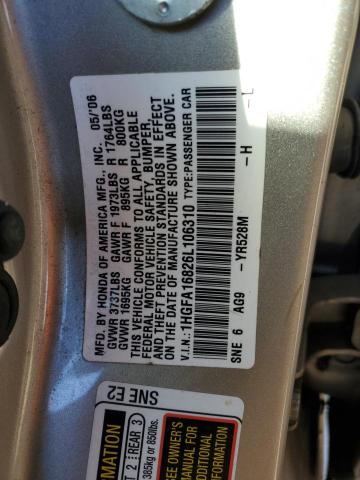 Photo 12 VIN: 1HGFA16826L106310 - HONDA CIVIC 