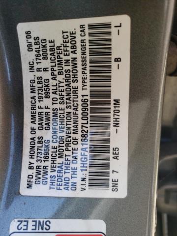 Photo 11 VIN: 1HGFA16827L009061 - HONDA CIVIC 