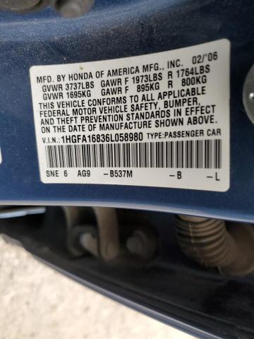 Photo 11 VIN: 1HGFA16836L058980 - HONDA CIVIC 