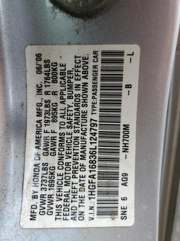 Photo 11 VIN: 1HGFA16836L124797 - HONDA CIVIC 