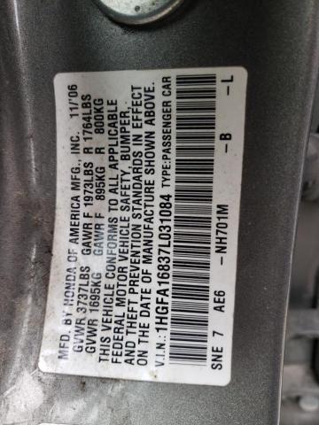 Photo 11 VIN: 1HGFA16837L031084 - HONDA CIVIC 