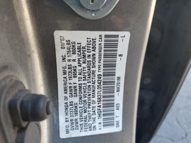 Photo 11 VIN: 1HGFA16837L054249 - HONDA CIVIC EX 